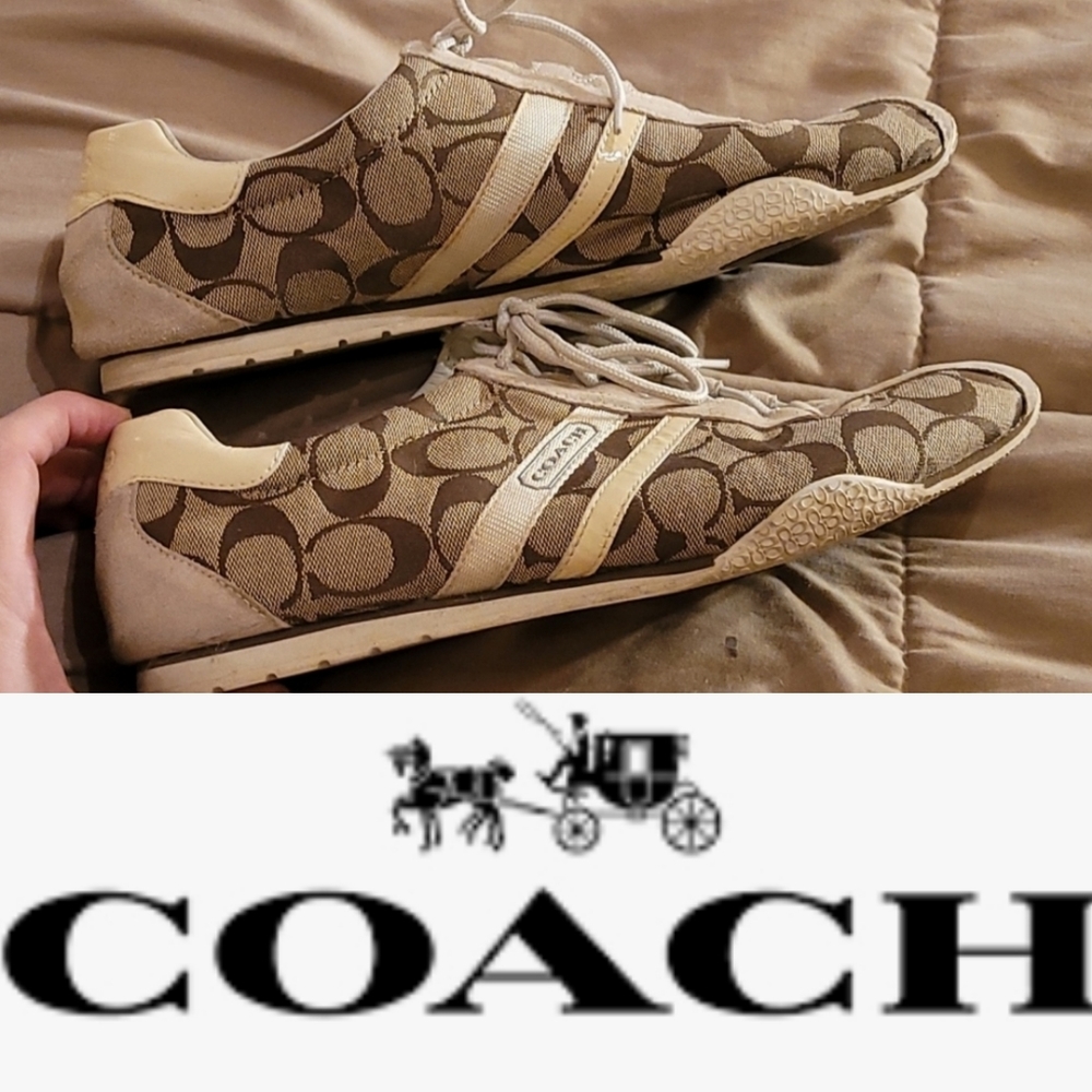 EUC Coach athletic gym casual athleisure signature logo shoes